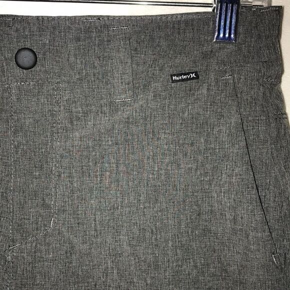 Hurley Men's Gray Heathered Flat Front  Walked Shorts Size 27 - Picture 2 of 8
